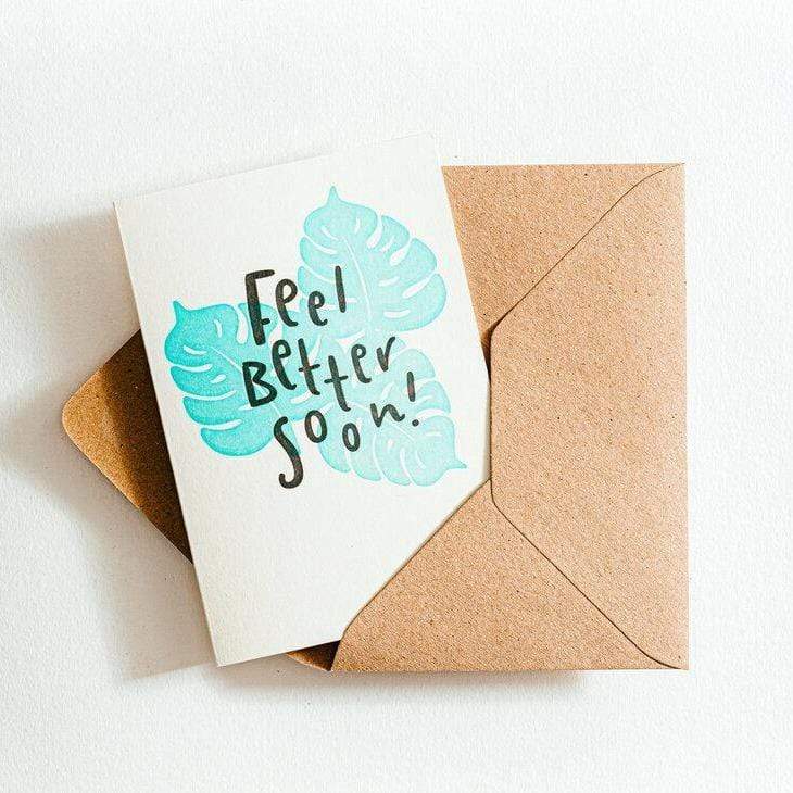 Feel Better Soon Letterpress Get Well Card