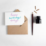 Happy Birthday Darling Letterpress Card