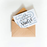 Happy Birthday Uncle Letterpress Card