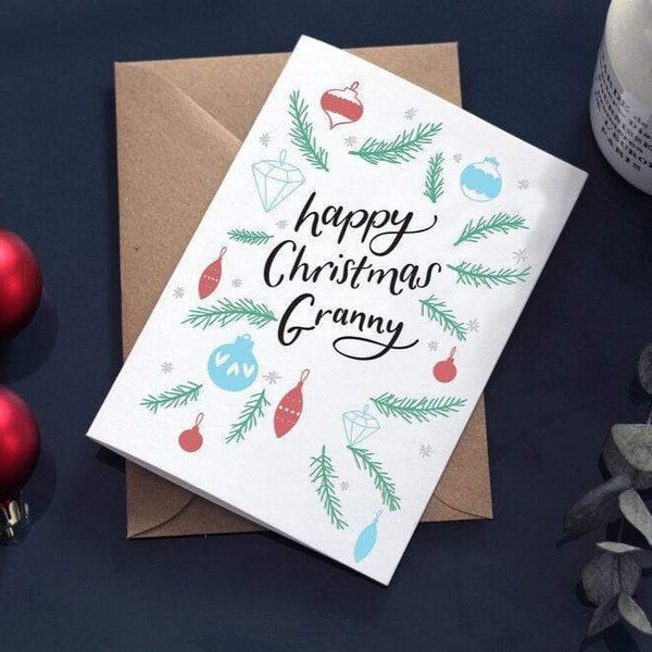 Happy Christmas Granny Letterpress Card