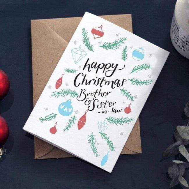 Happy Christmas Brother &amp; Sister-in-Law Letterpress Card