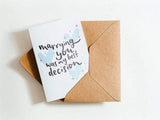 Marrying You Was My Best Decision Letterpress Anniversary Card