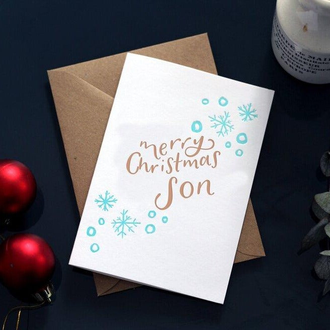 Merry Christmas Son Letterpress Card