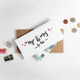 Mr &amp; Mrs To Be Money Wallet Card