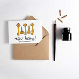 New Home Keys Letterpress Card
