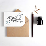 Really Really Proud of You Letterpress Card