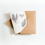 Thinking Of You Pink Letterpress Sympathy Card