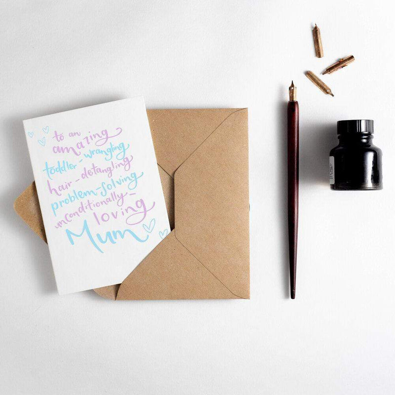 To An Amazing Multi-Tasking Mum Letterpress Mother's Day / Birthday Card