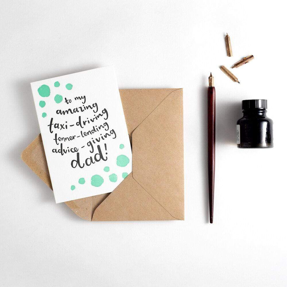 To My Amazing Multi-Tasking Dad Letterpress Birthday/ Father's Day Card