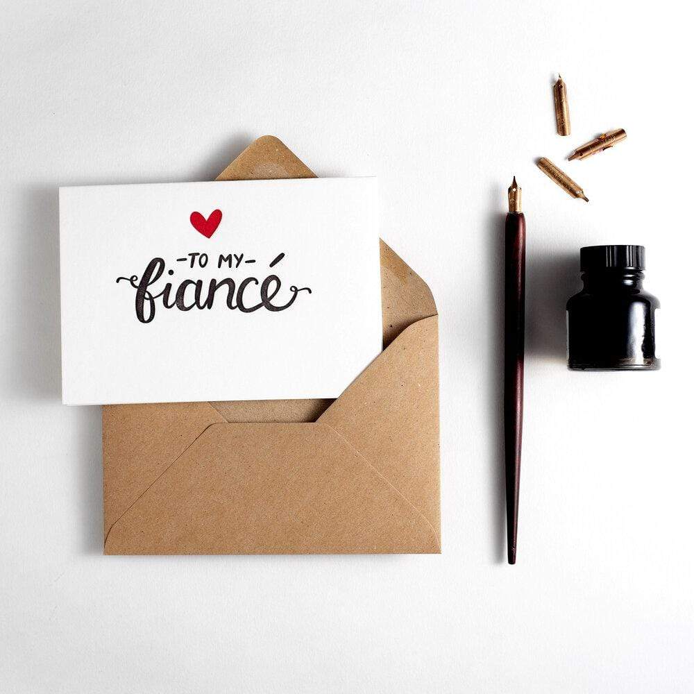 To My Fiancé Letterpress Card