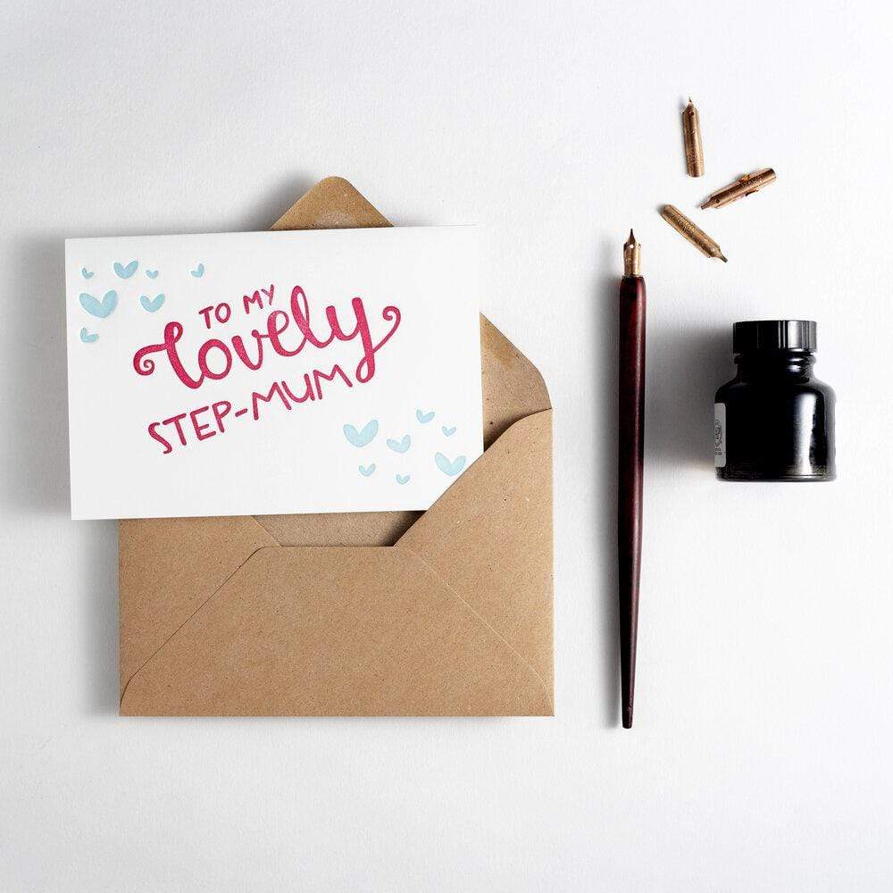 To My Lovely Step-Mum Hearts Card
