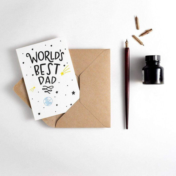 World's Best Dad Letterpress Father's Day / Birthday Card