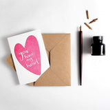 You Have My Heart Letterpress Valentine's Card