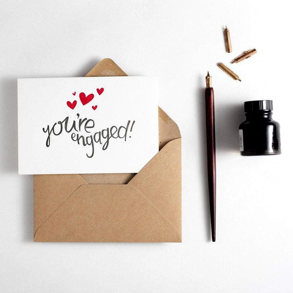 You're Engaged Letterpress Engagment Card