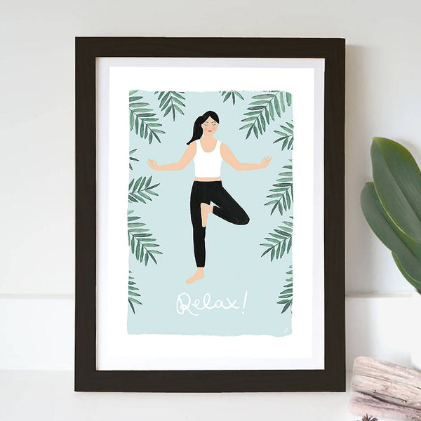 Jade Fisher Relax Yoga A3 Art Print