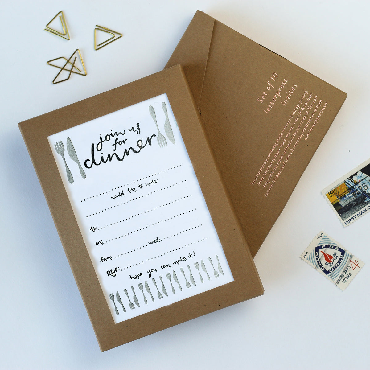 Join Us For Dinner Set of 10 Invites