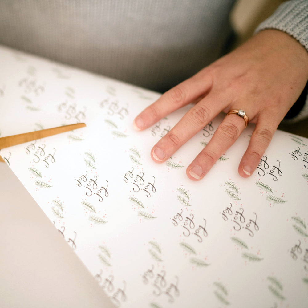 Joy Joy Joy Wrapping Paper Single Sheet