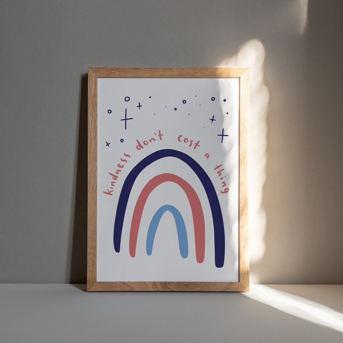 Kindness Don't Cost A Thing A4 Letterpress Art Print