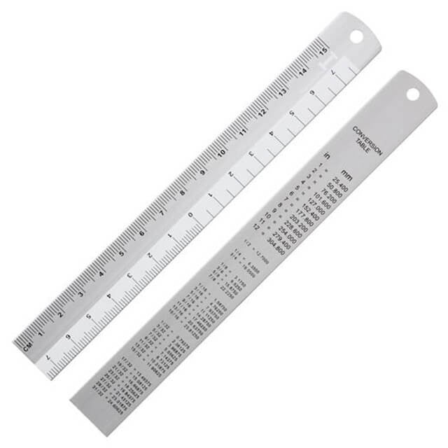 Hightide Aluminium Ruler - 15cm Yellow