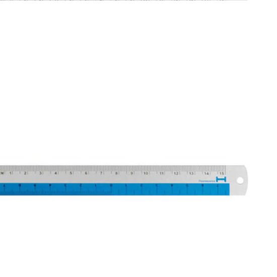 Hightide Aluminium Ruler - 15cm Blue