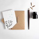 Let it Snow A7 Letterpress Mini Christmas Card