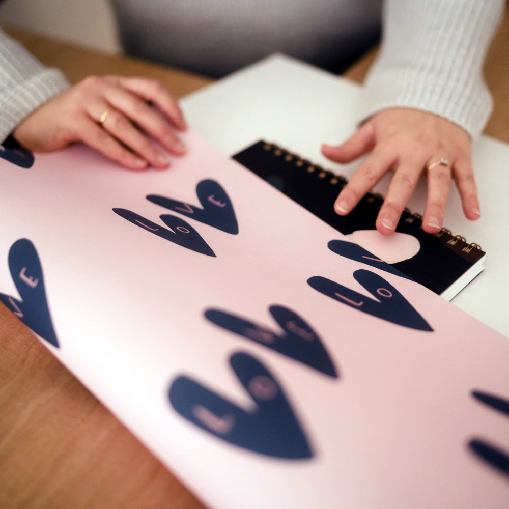 Big Hearts Wrapping Paper Single Sheet