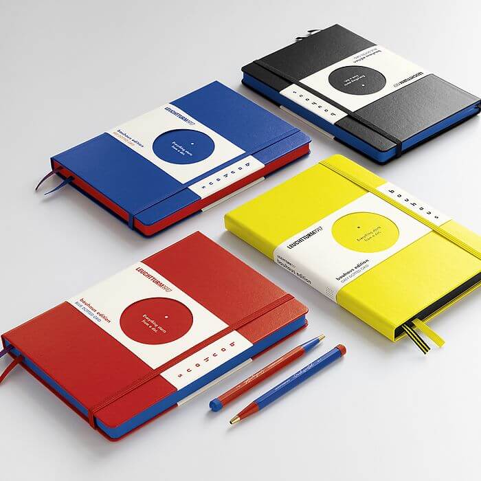 Leuchtturm 1917 A5 Hardcover Notebook Dot Grid Bauhaus Edition