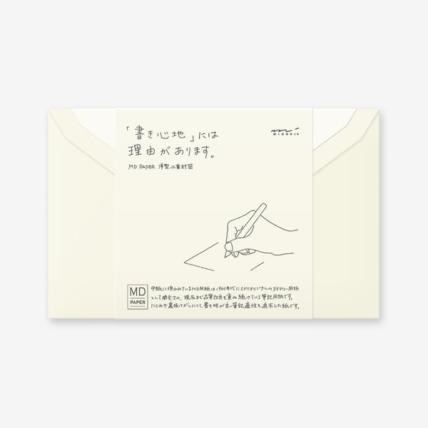 Midori MD Cream Sideways Paper Envelopes