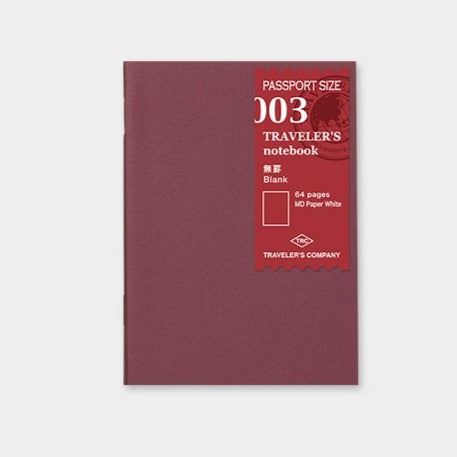 Traveler's Company Notebook Passport Size Refill Blank MD Paper