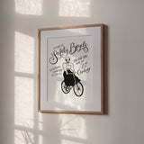 The Safety Bicycle A4 Letterpress Art Print