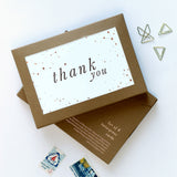 Constellation Box of 8 Letterpress Thank You Cards