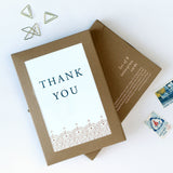 Art Deco Box of 8 Thank You Letterpress Cards