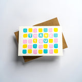 Squares Box of 8 Letterpress Thank you Cards