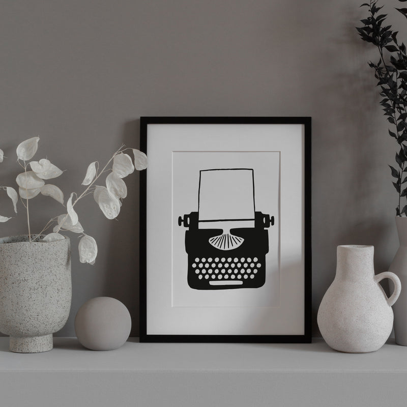 Typewriter A4 Letterpress Art Print