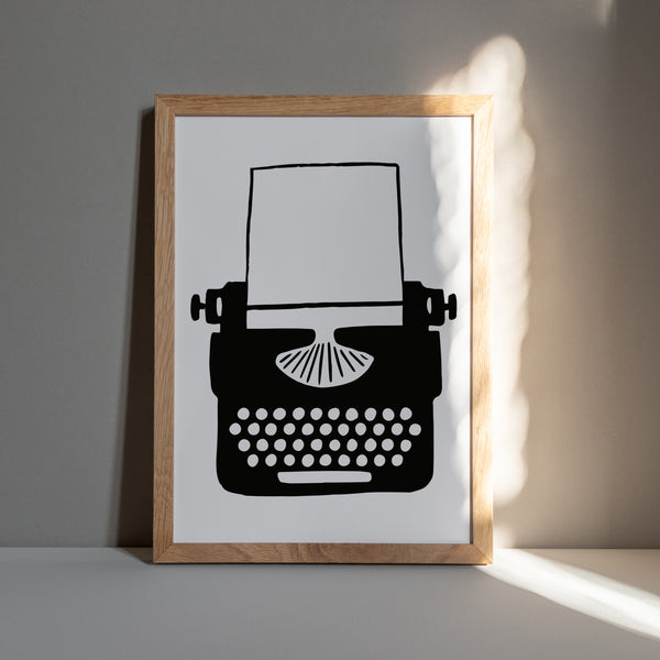 Typewriter A4 Letterpress Art Print
