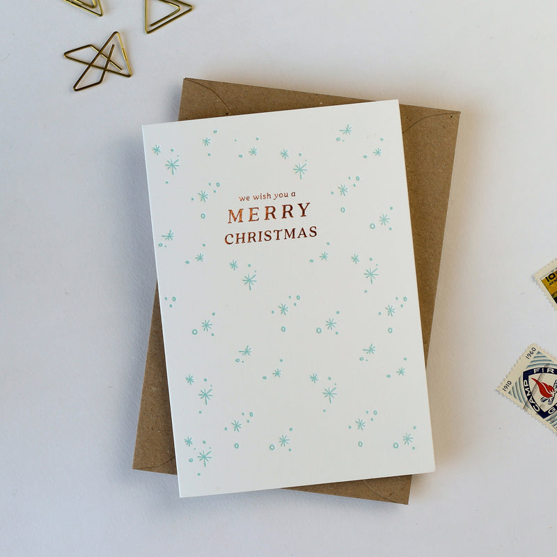 We Wish You A Merry Christmas Letterpress Card